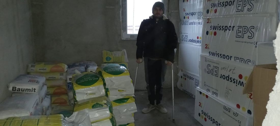Materiale de construcții primite pentru casa lui Claudiu